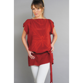 5-in-1 Tunic Red Butterfly